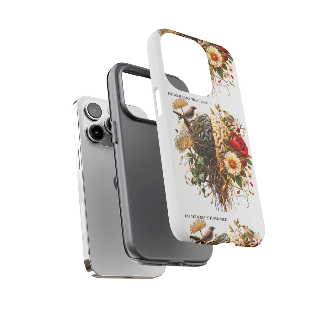 Phone Case — Floral Brain Illustration Protective Cover