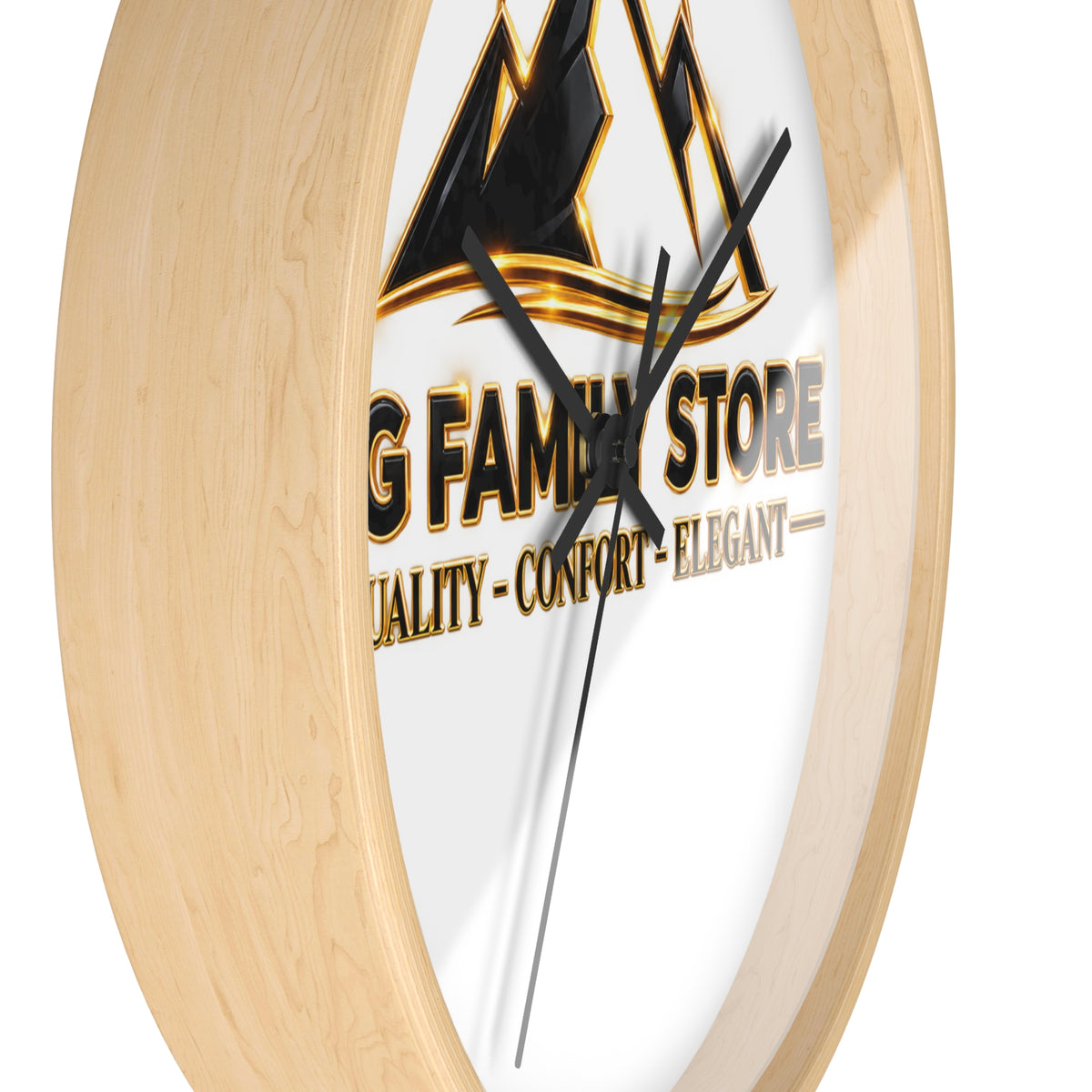 Big Family Store Logo Wall Clock — Elegant Branded Home Clock