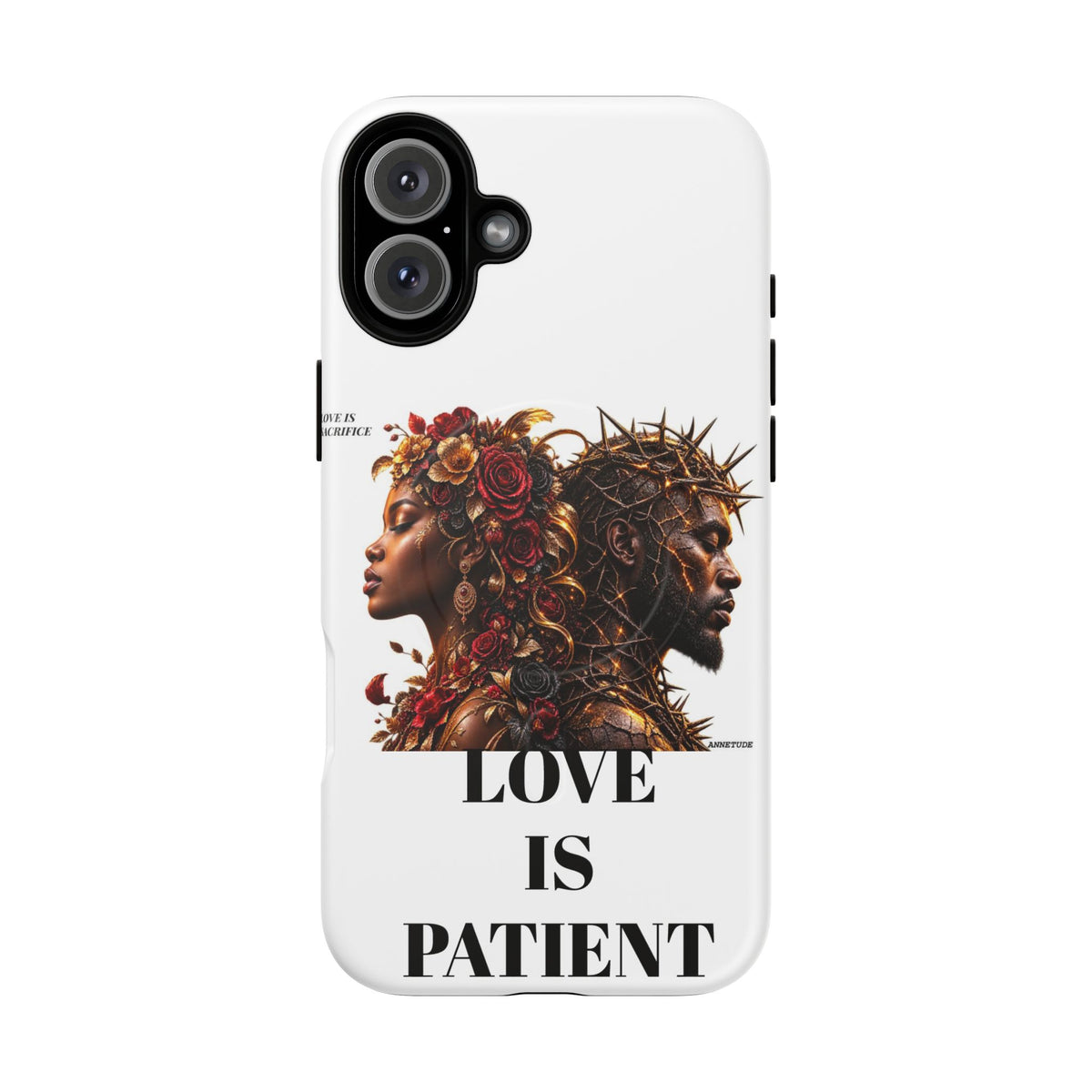 Phone Case — "Love Is Patient" Dual Portrait Magnetic Tough Case
