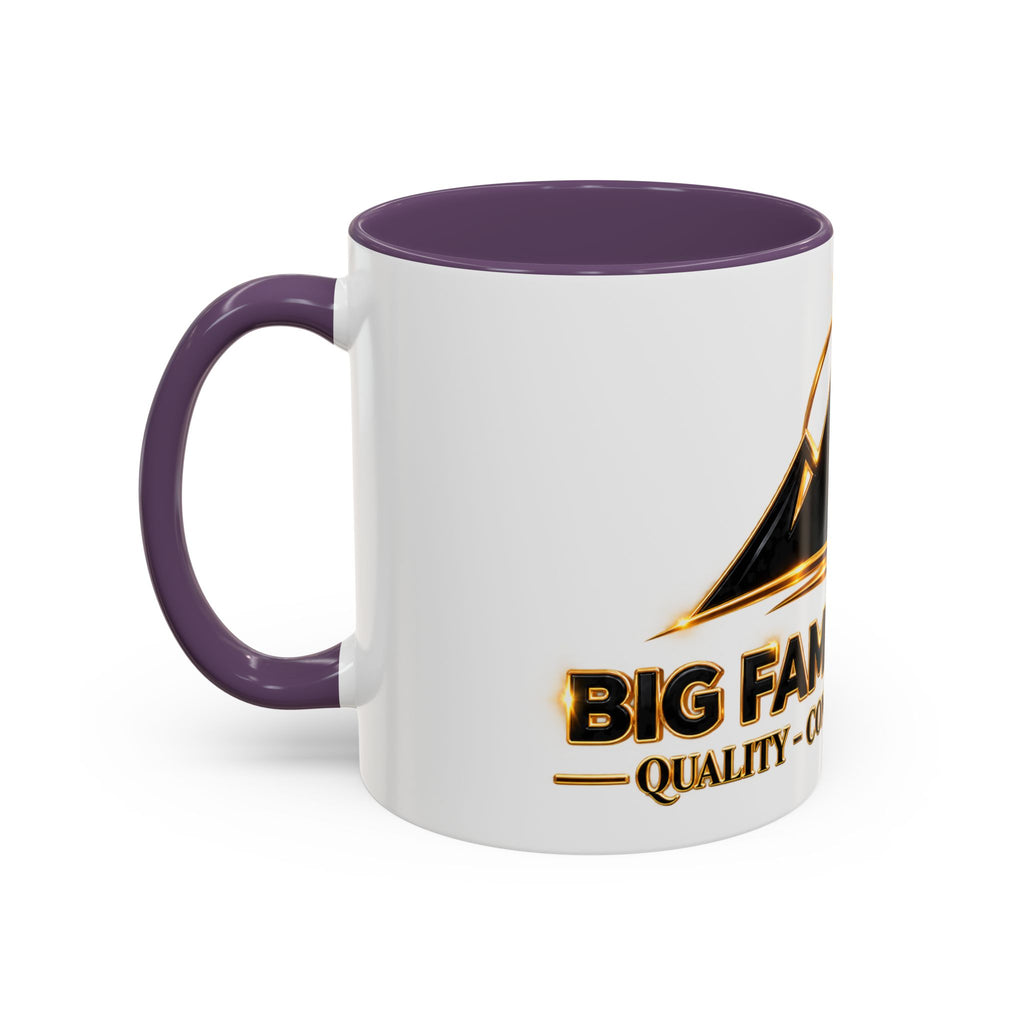 Branded Accent Coffee Mug — Elegant Mountain Logo 11/15oz