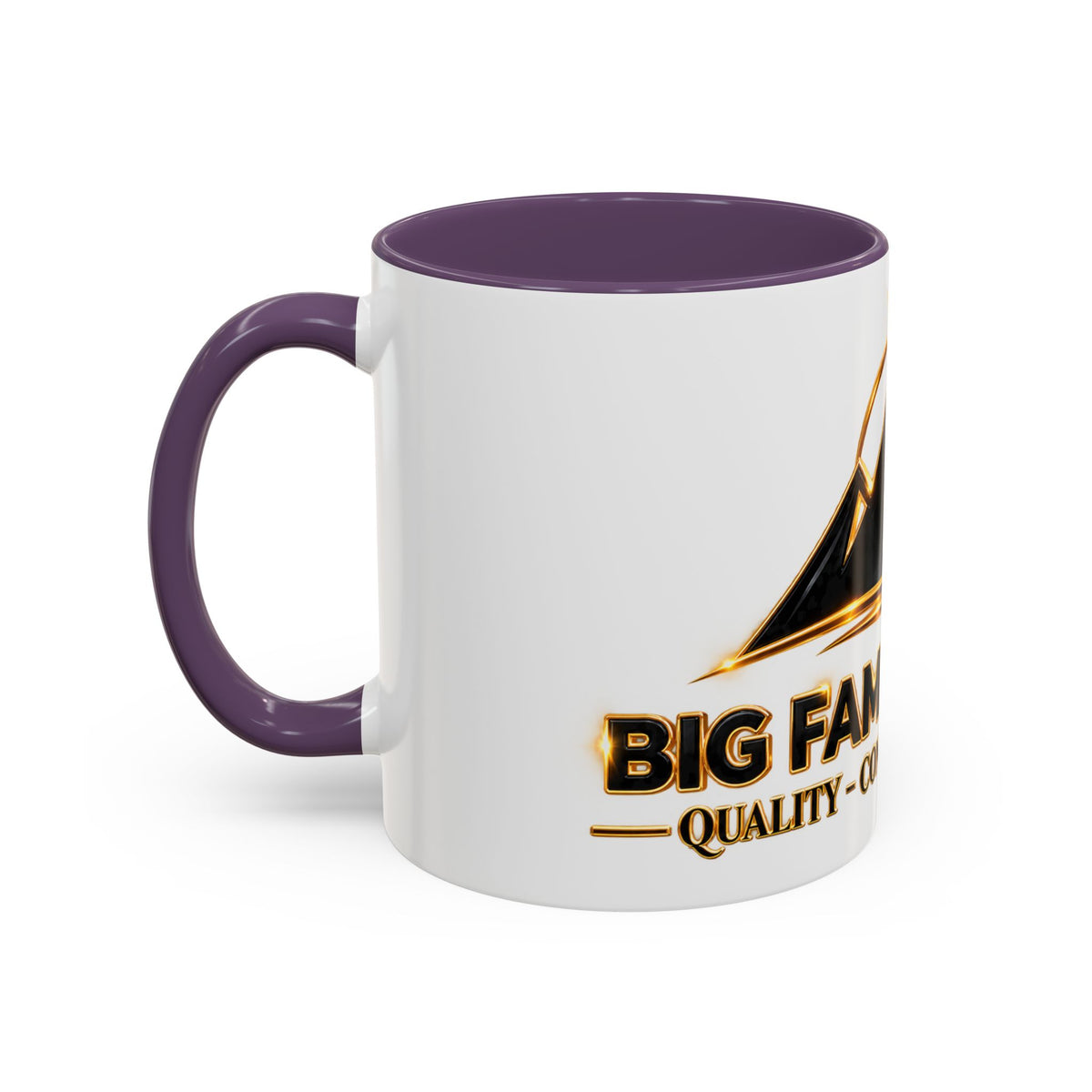 Branded Accent Coffee Mug — Elegant Mountain Logo 11/15oz
