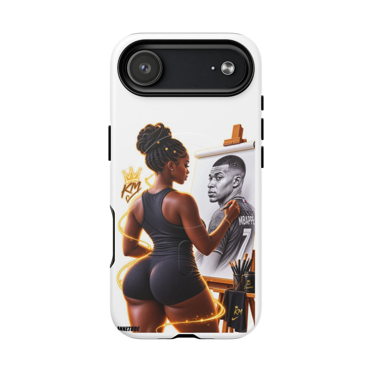 Tough Magnetic Case — Athletic Woman Painting Portrait Phone Cover (King Signature)