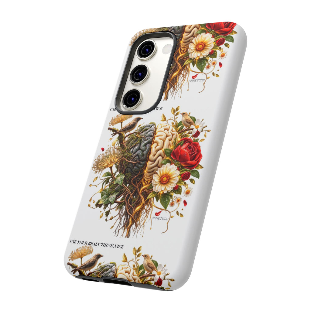 Phone Case — Floral Brain Illustration Protective Cover