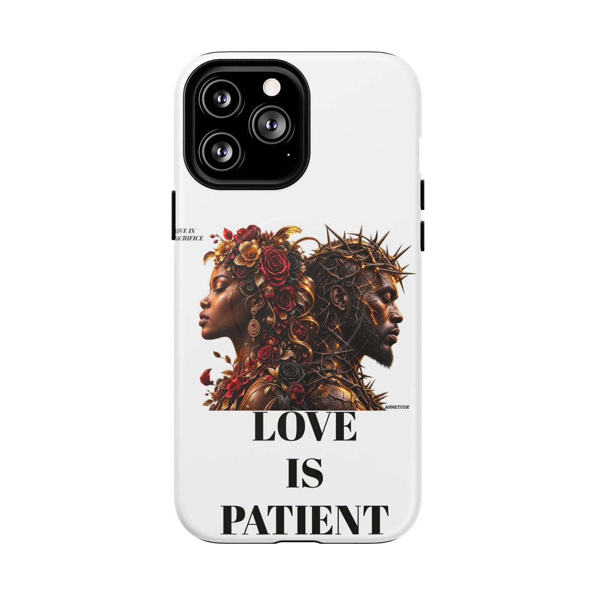 Phone Case — "Love Is Patient" Dual Portrait Magnetic Tough Case