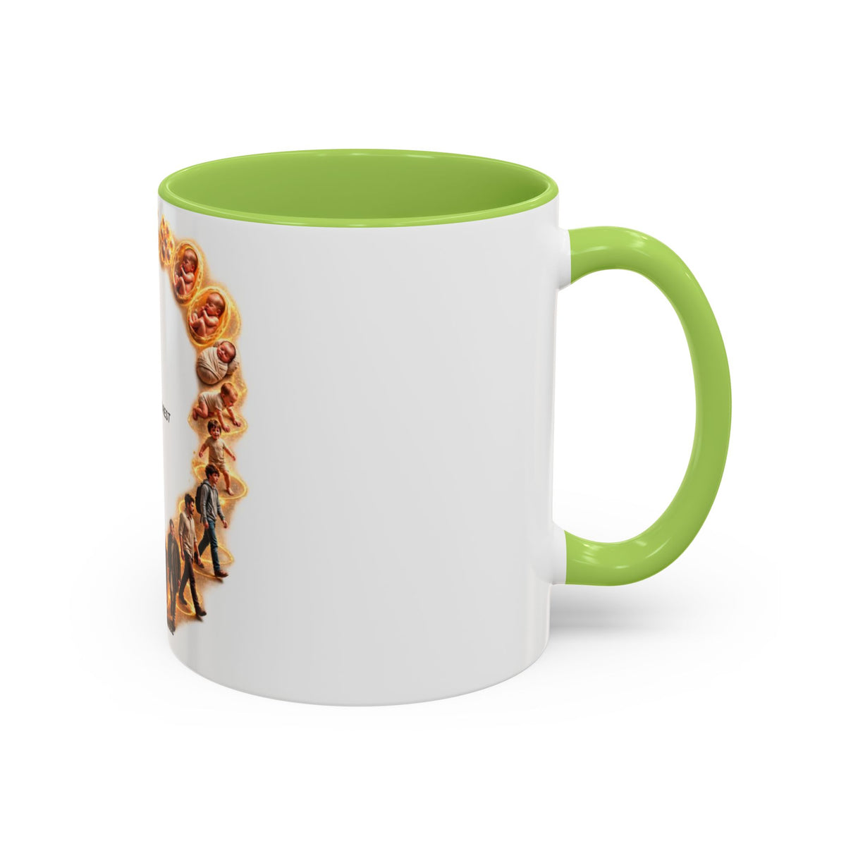 Coffee Mug — "From Birth to Rest" Illustrated Life Cycle Accent Mug