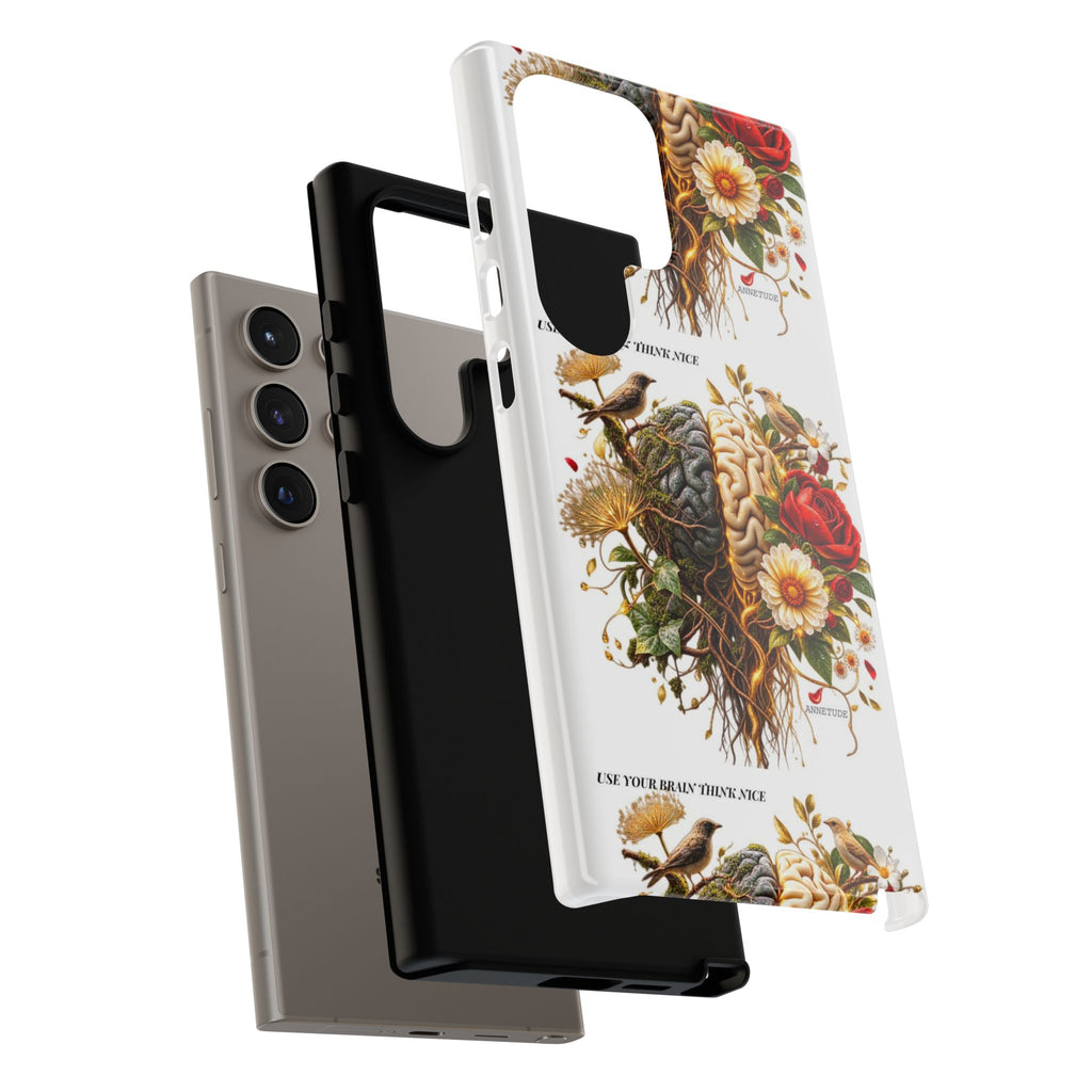 Phone Case — Floral Brain Illustration Protective Cover
