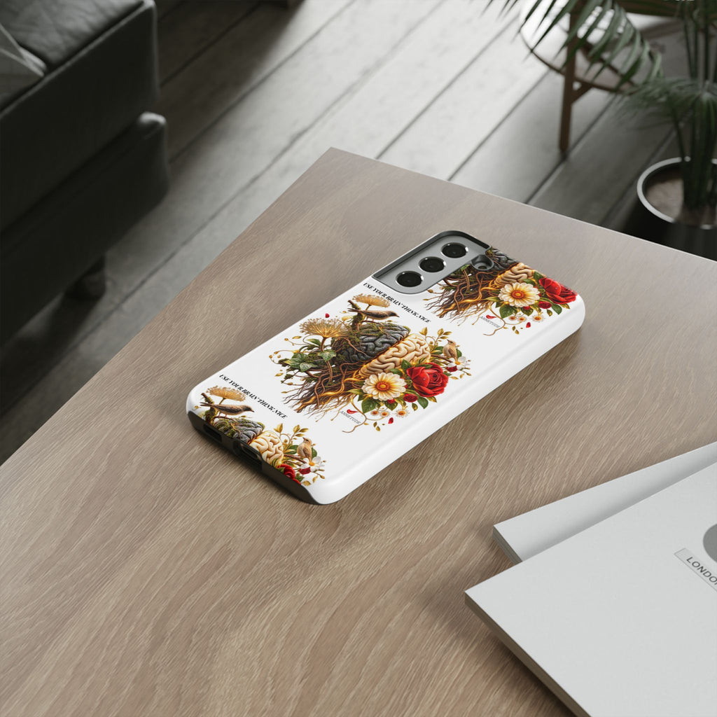 Phone Case — Floral Brain Illustration Protective Cover