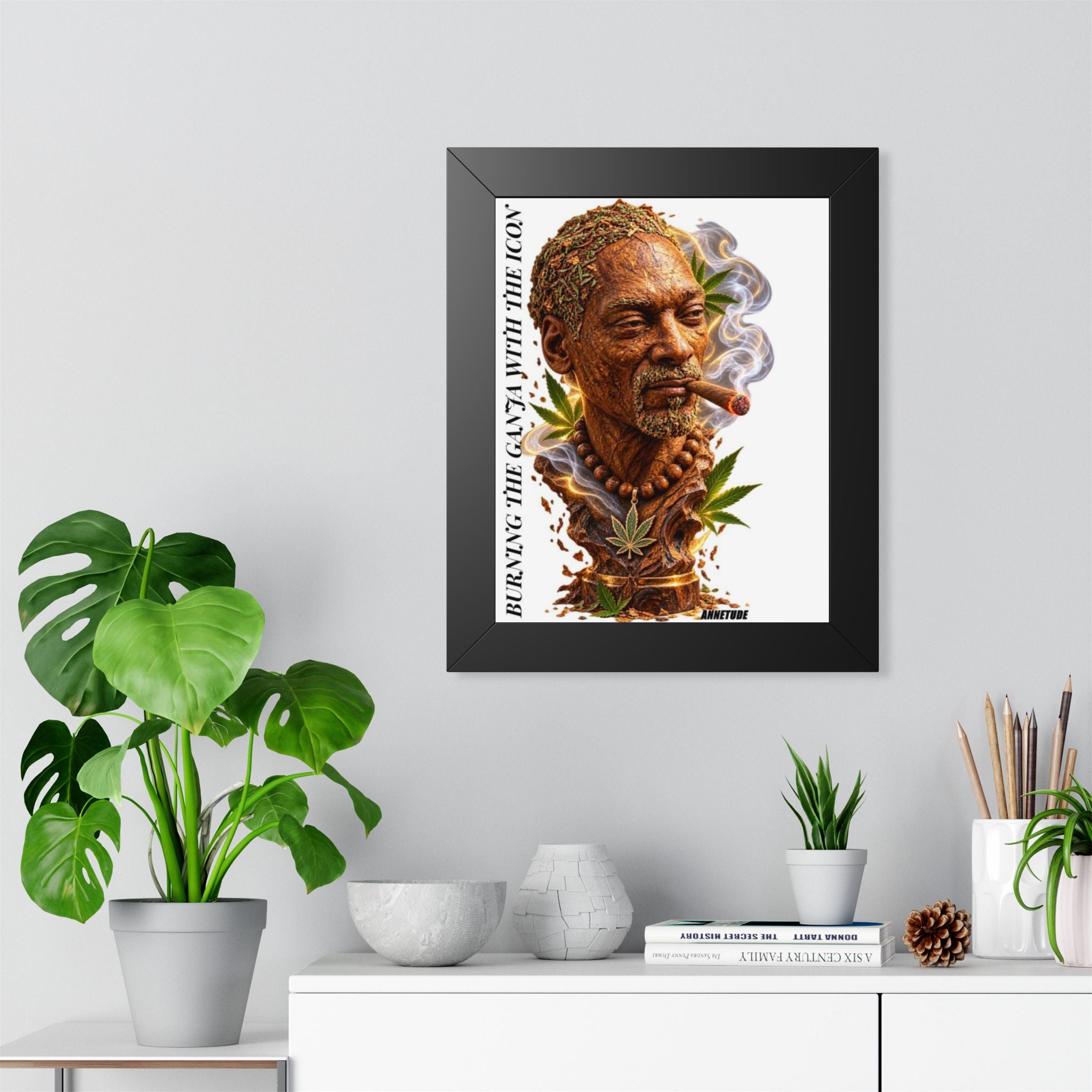 Framed Poster — 'Burning the Calyx with the Icon' Snoop Inspired Art Print