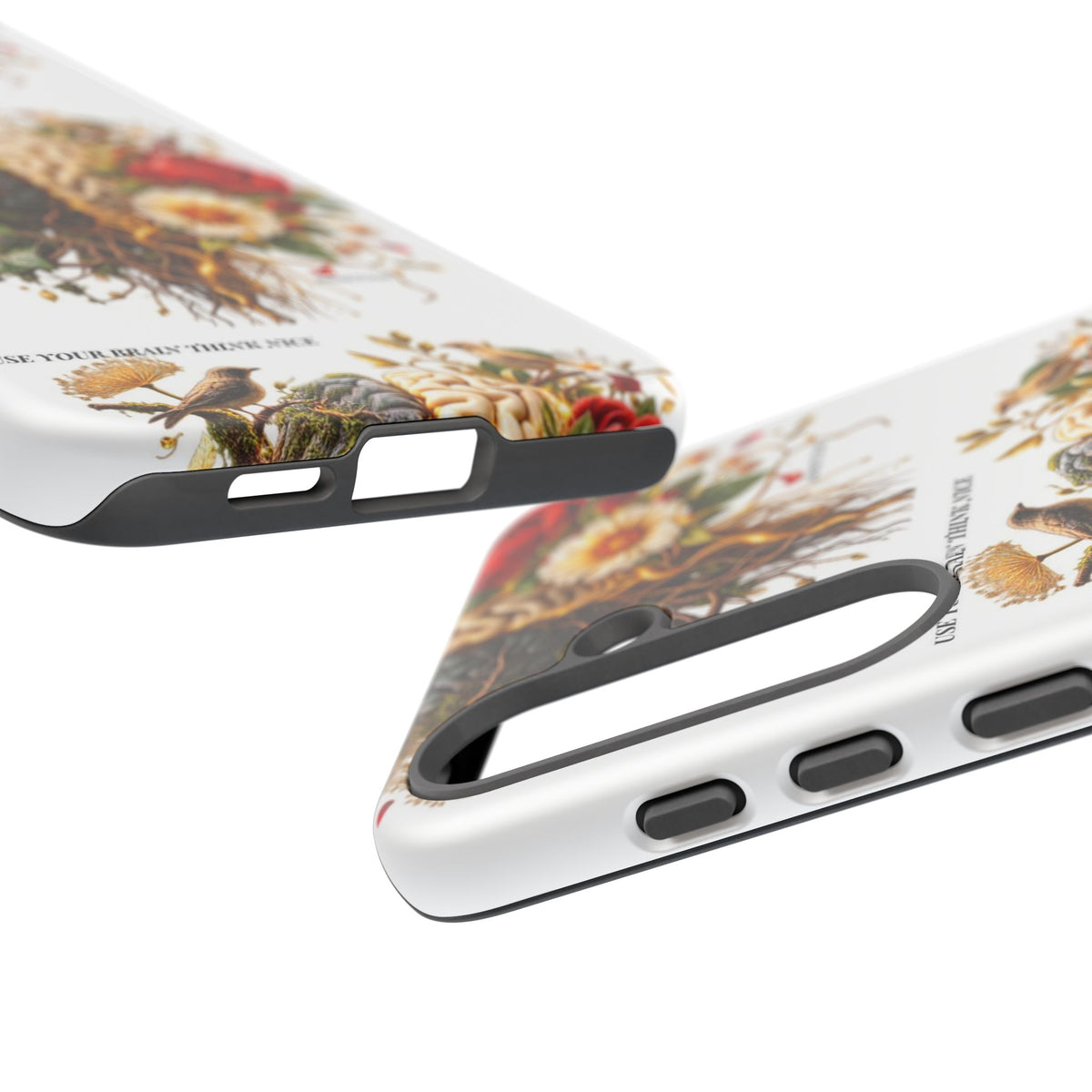 Phone Case — Floral Brain Illustration Protective Cover