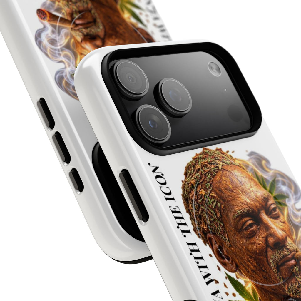 Rasta Icon Tough Magnetic Phone Case — 'Blazin' the Crazy' Smoky Portrait