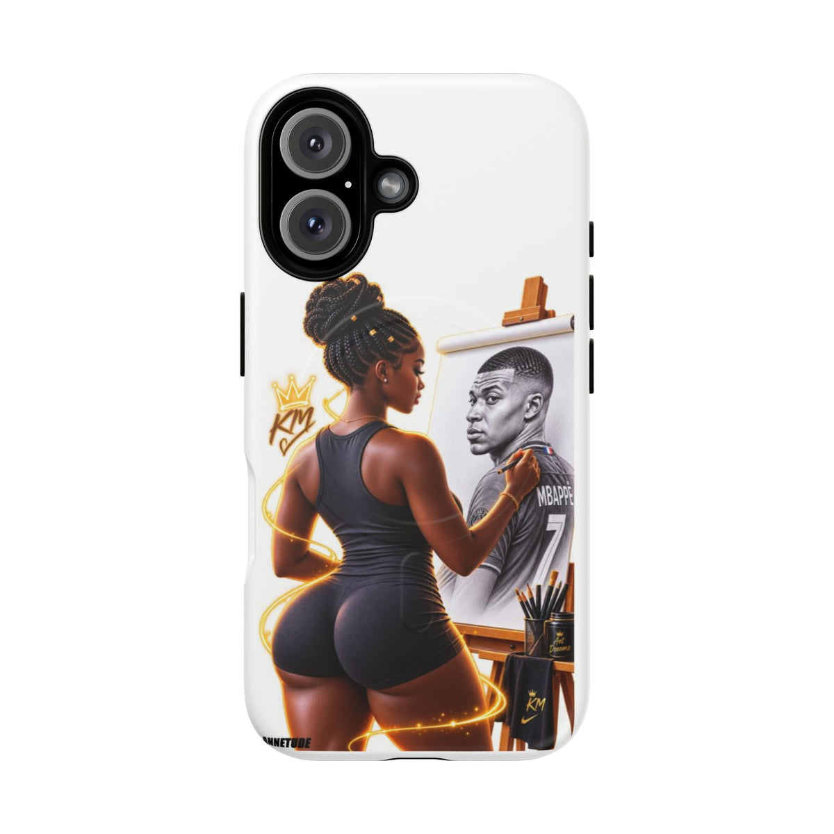 Tough Magnetic Case — Athletic Woman Painting Portrait Phone Cover (King Signature)