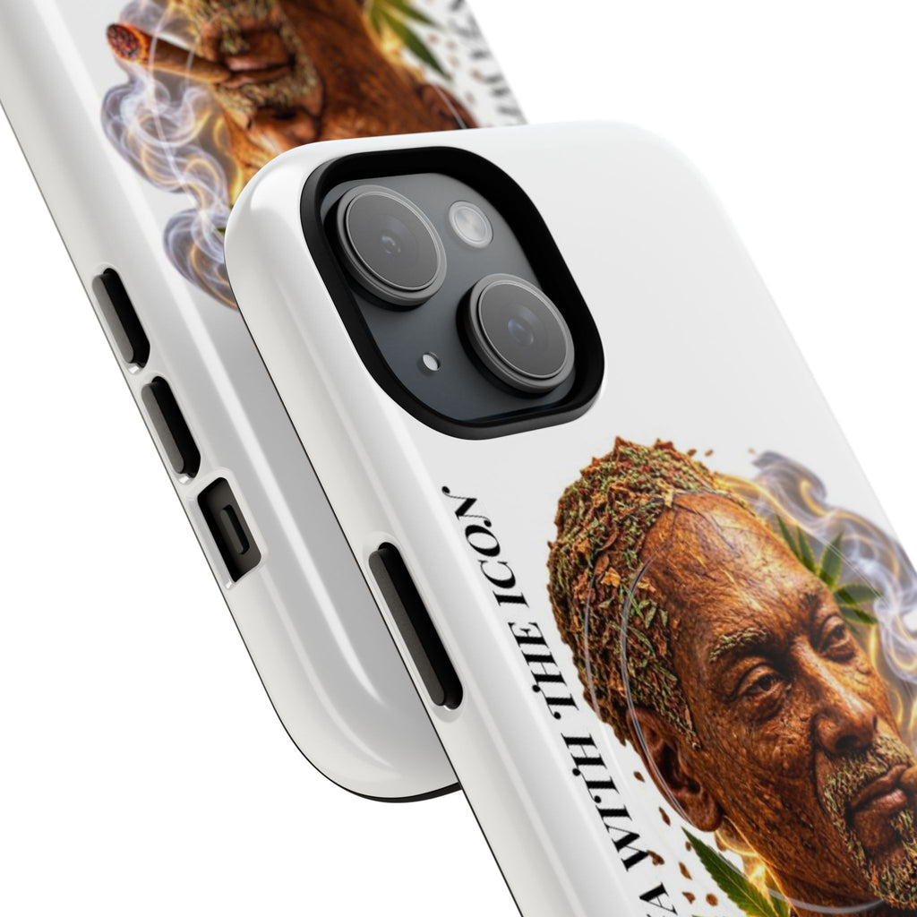 Rasta Icon Tough Magnetic Phone Case — 'Blazin' the Crazy' Smoky Portrait
