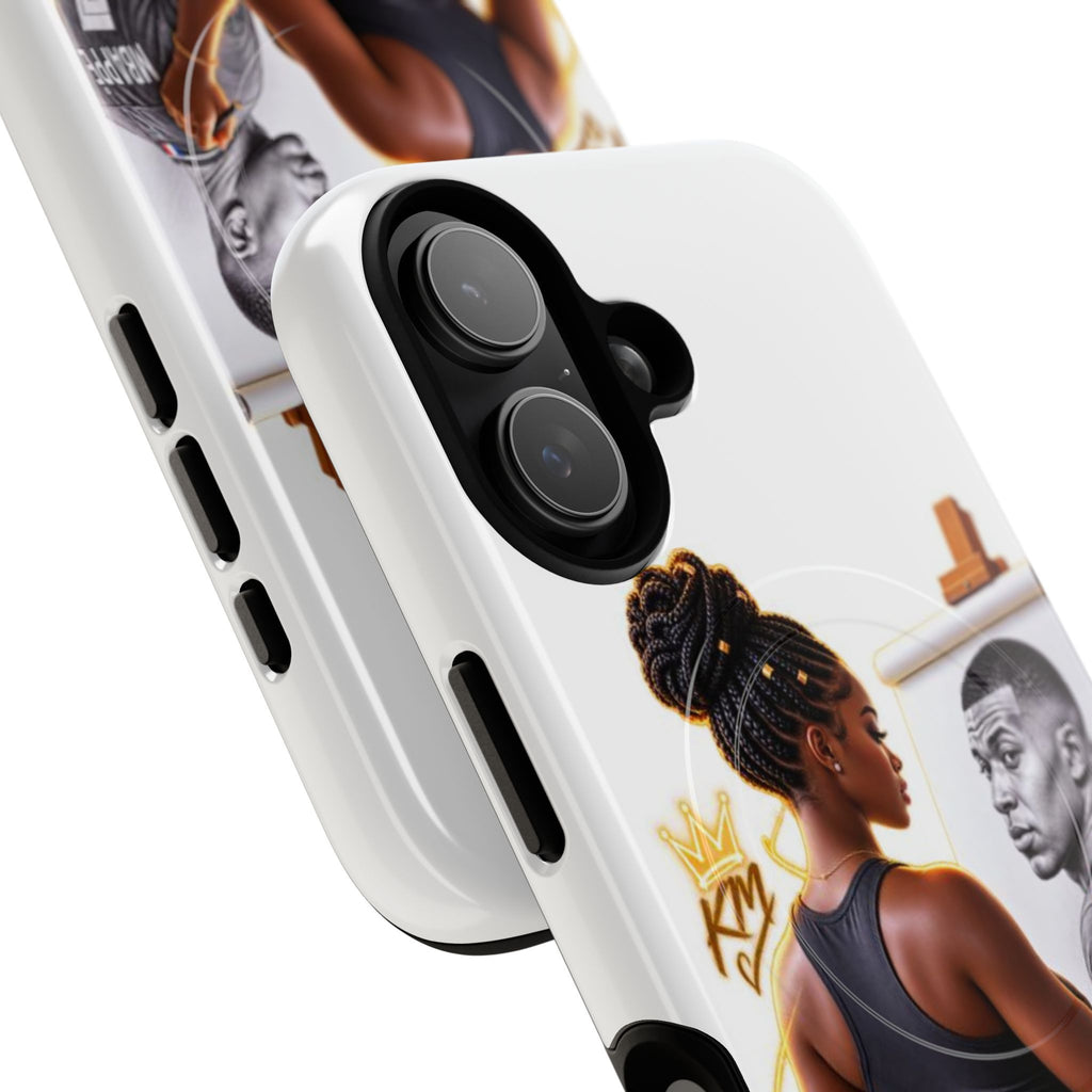 Tough Magnetic Case — Athletic Woman Painting Portrait Phone Cover (King Signature)