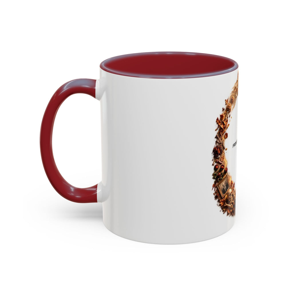 Coffee Mug — "From Birth to Rest" Illustrated Life Cycle Accent Mug