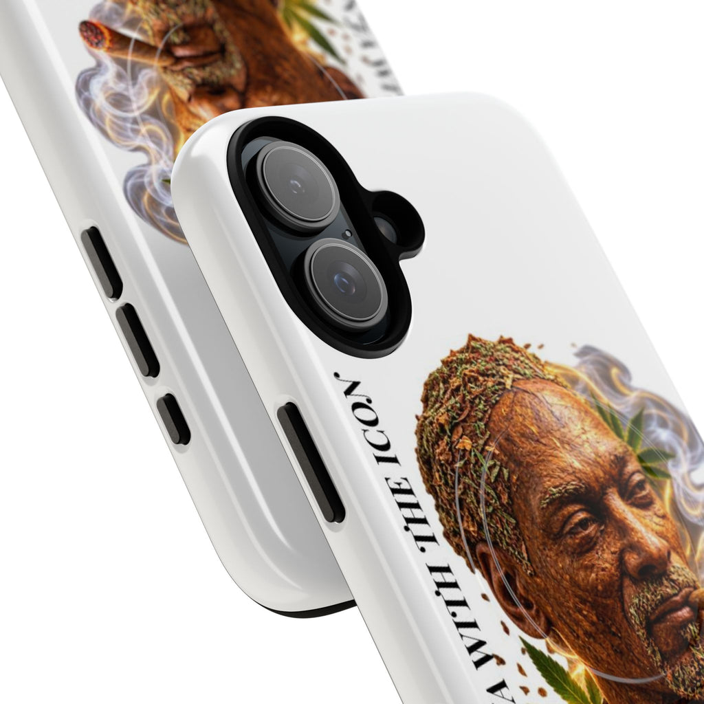 Rasta Icon Tough Magnetic Phone Case — 'Blazin' the Crazy' Smoky Portrait