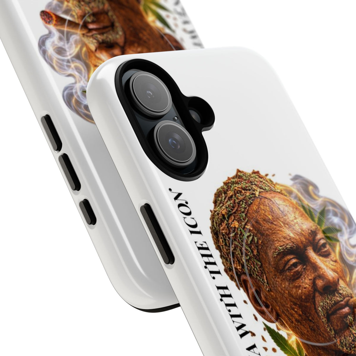 Rasta Icon Tough Magnetic Phone Case — 'Blazin' the Crazy' Smoky Portrait