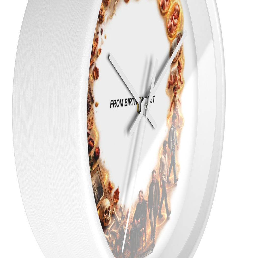 Wall Clock — 'From Birth to Rest' Time Cycle Decorative Clock