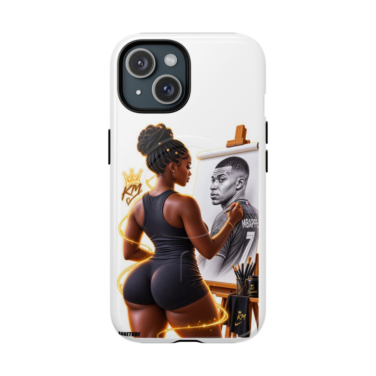 Tough Magnetic Case — Athletic Woman Painting Portrait Phone Cover (King Signature)