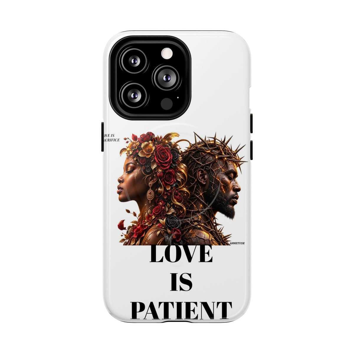 Phone Case — "Love Is Patient" Dual Portrait Magnetic Tough Case