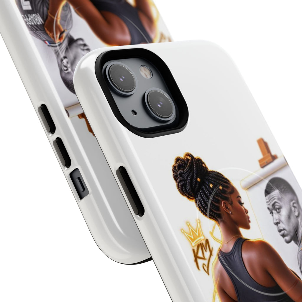 Tough Magnetic Case — Athletic Woman Painting Portrait Phone Cover (King Signature)