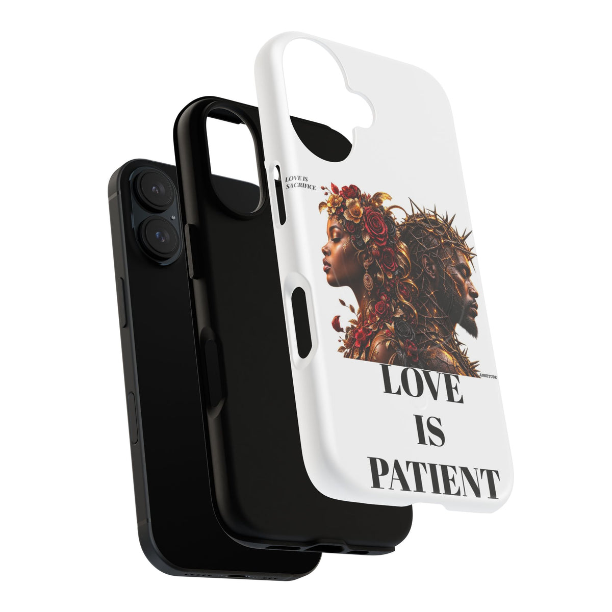 Phone Case — "Love Is Patient" Dual Portrait Magnetic Tough Case