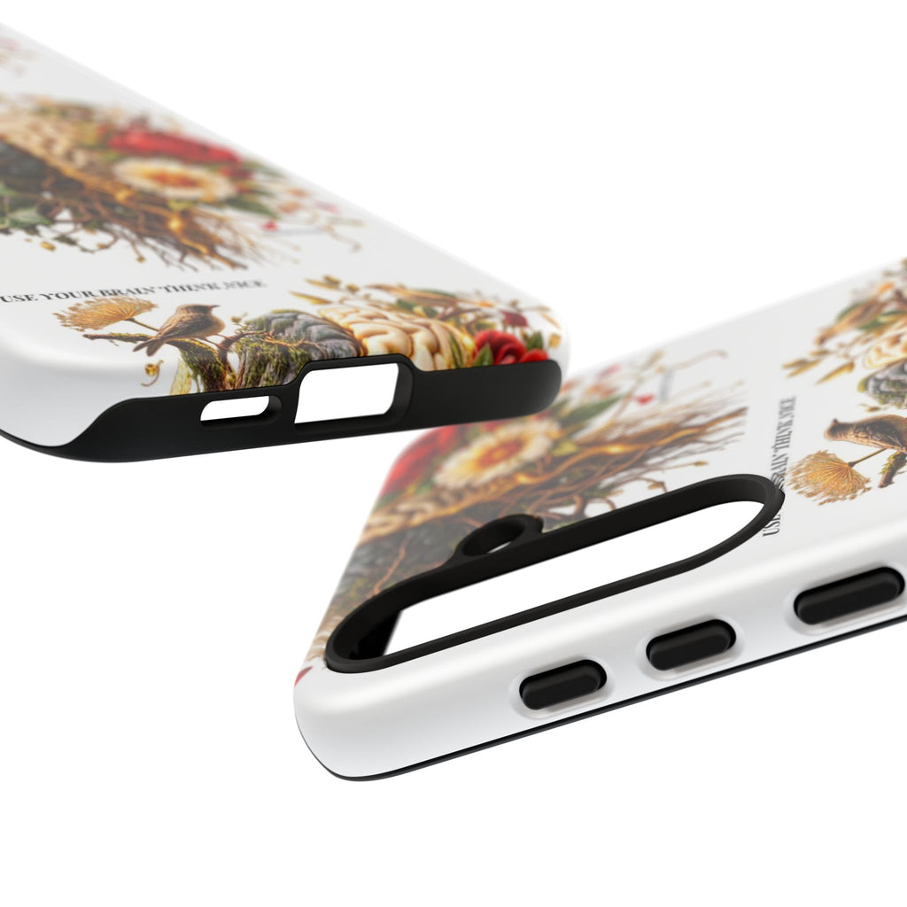 Phone Case — Floral Brain Illustration Protective Cover