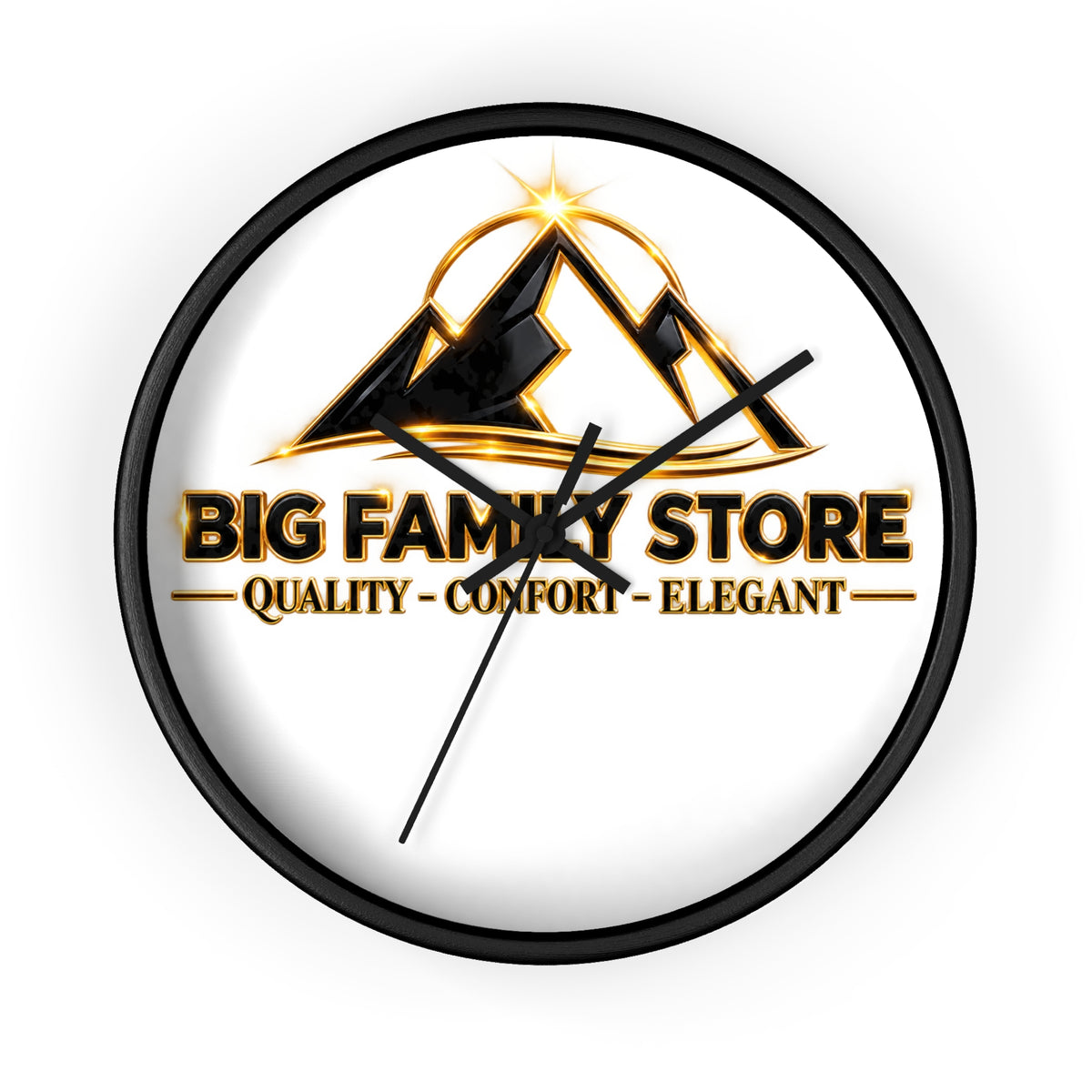 Big Family Store Logo Wall Clock — Elegant Branded Home Clock