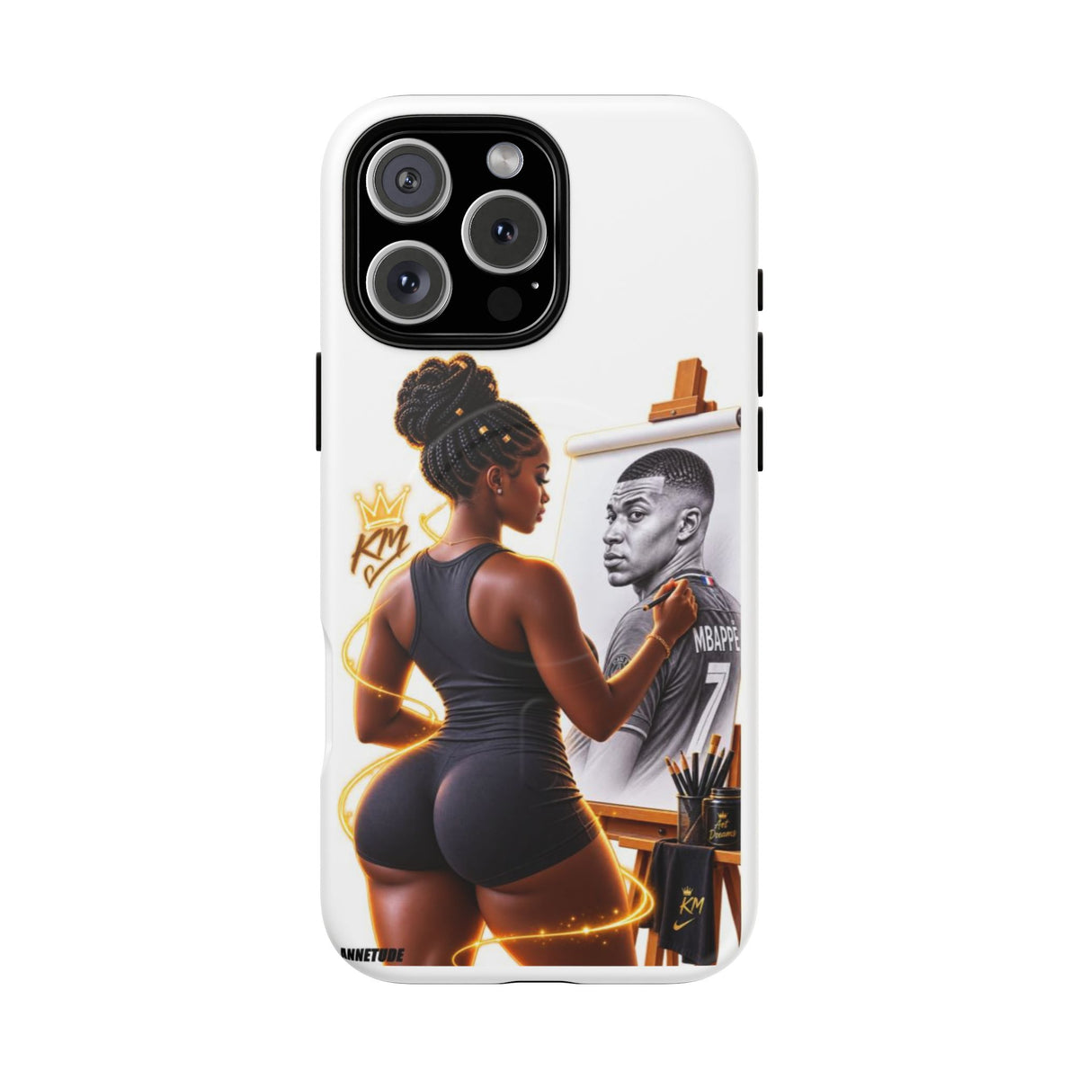Tough Magnetic Case — Athletic Woman Painting Portrait Phone Cover (King Signature)