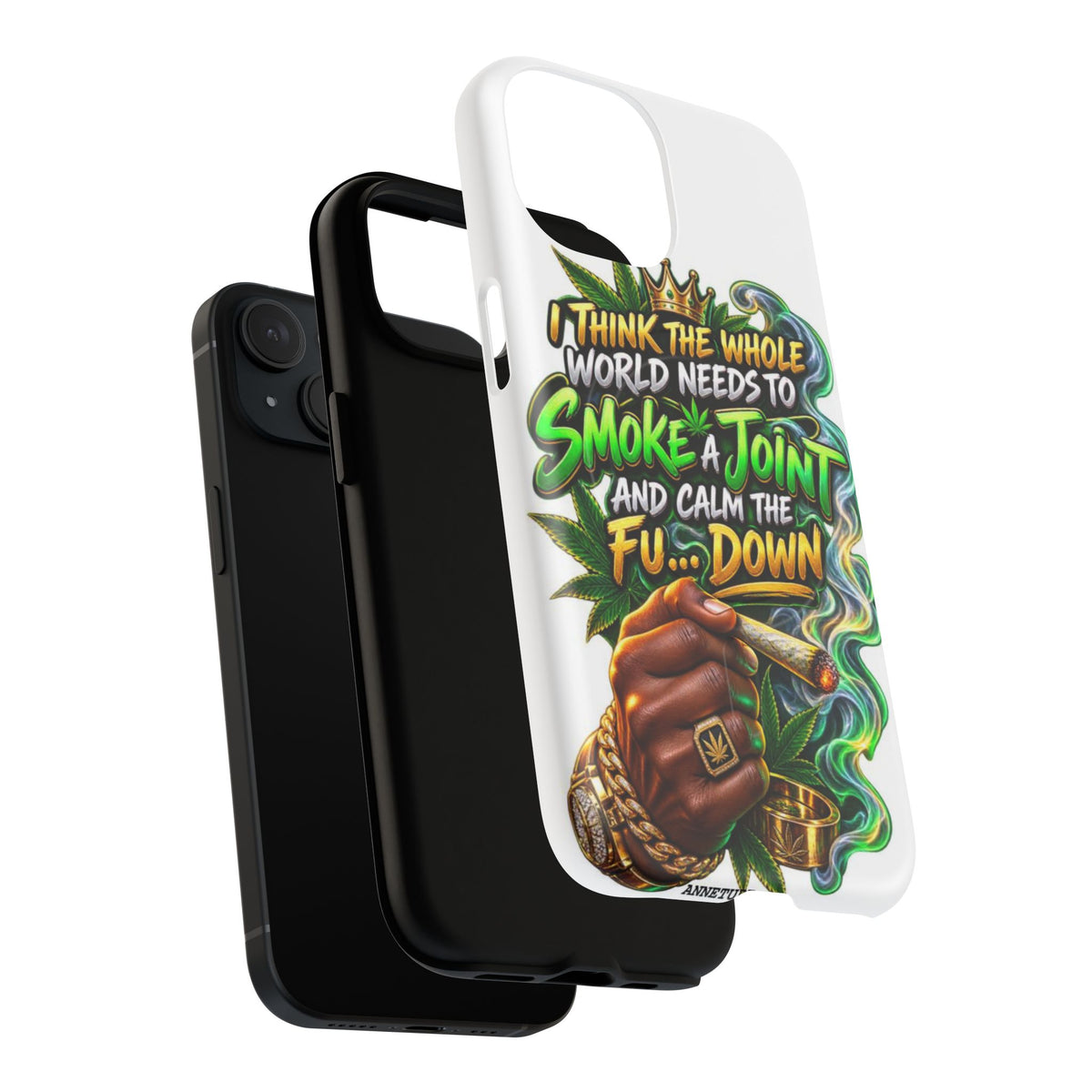 Phone Case — "Think the Whole World Needs to Smoke a Joint" Bold Marijuana Graphic Tough Magnetic Case