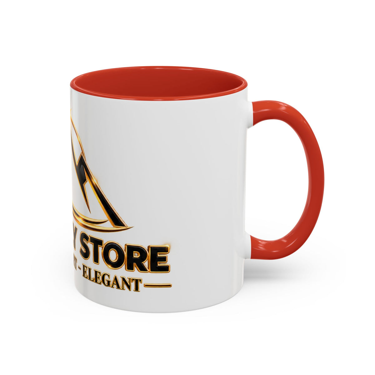 Branded Accent Coffee Mug — Elegant Mountain Logo 11/15oz