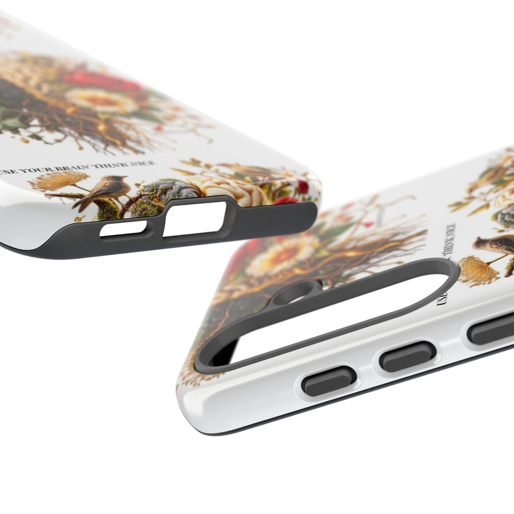 Phone Case — Floral Brain Illustration Protective Cover