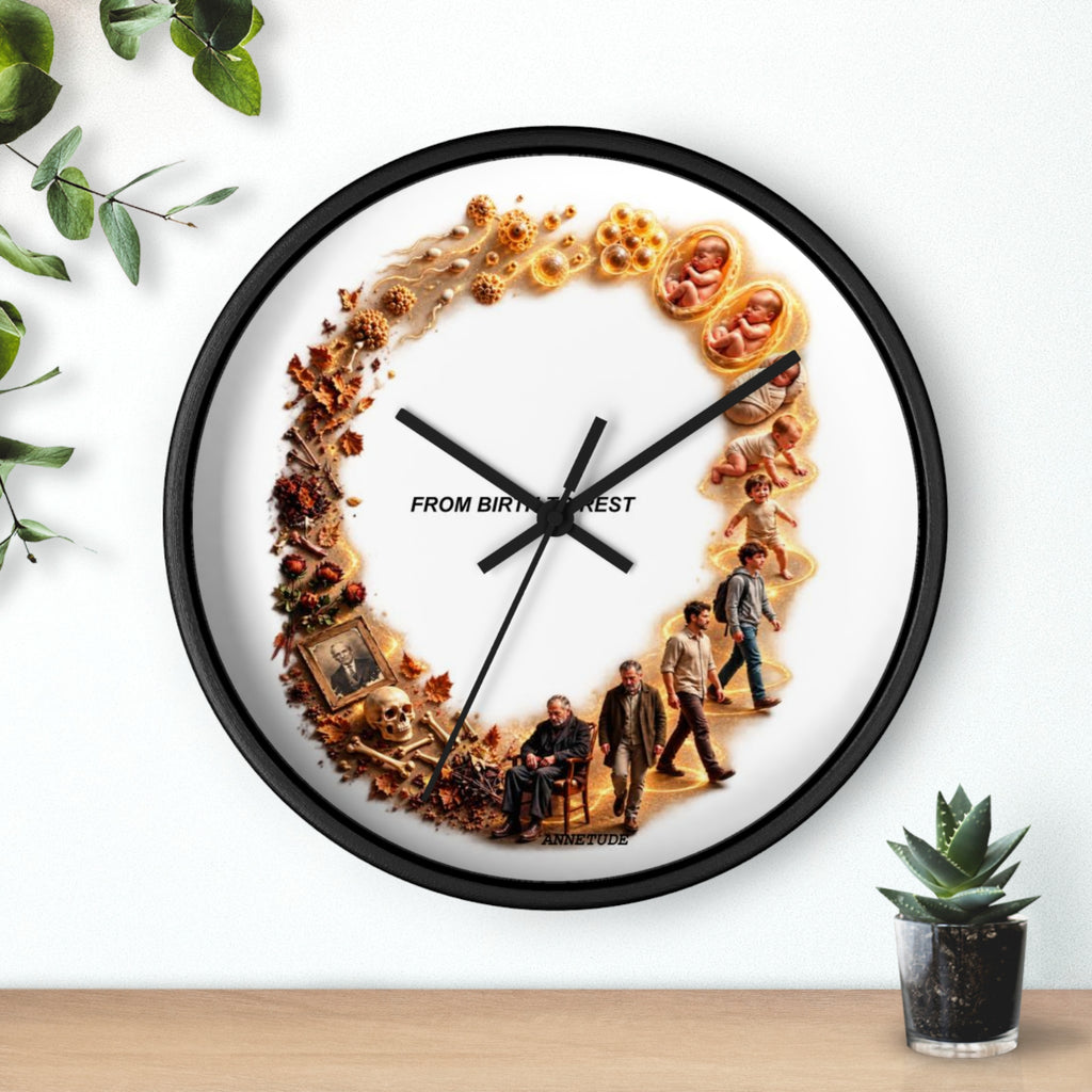 Wall Clock — 'From Birth to Rest' Time Cycle Decorative Clock