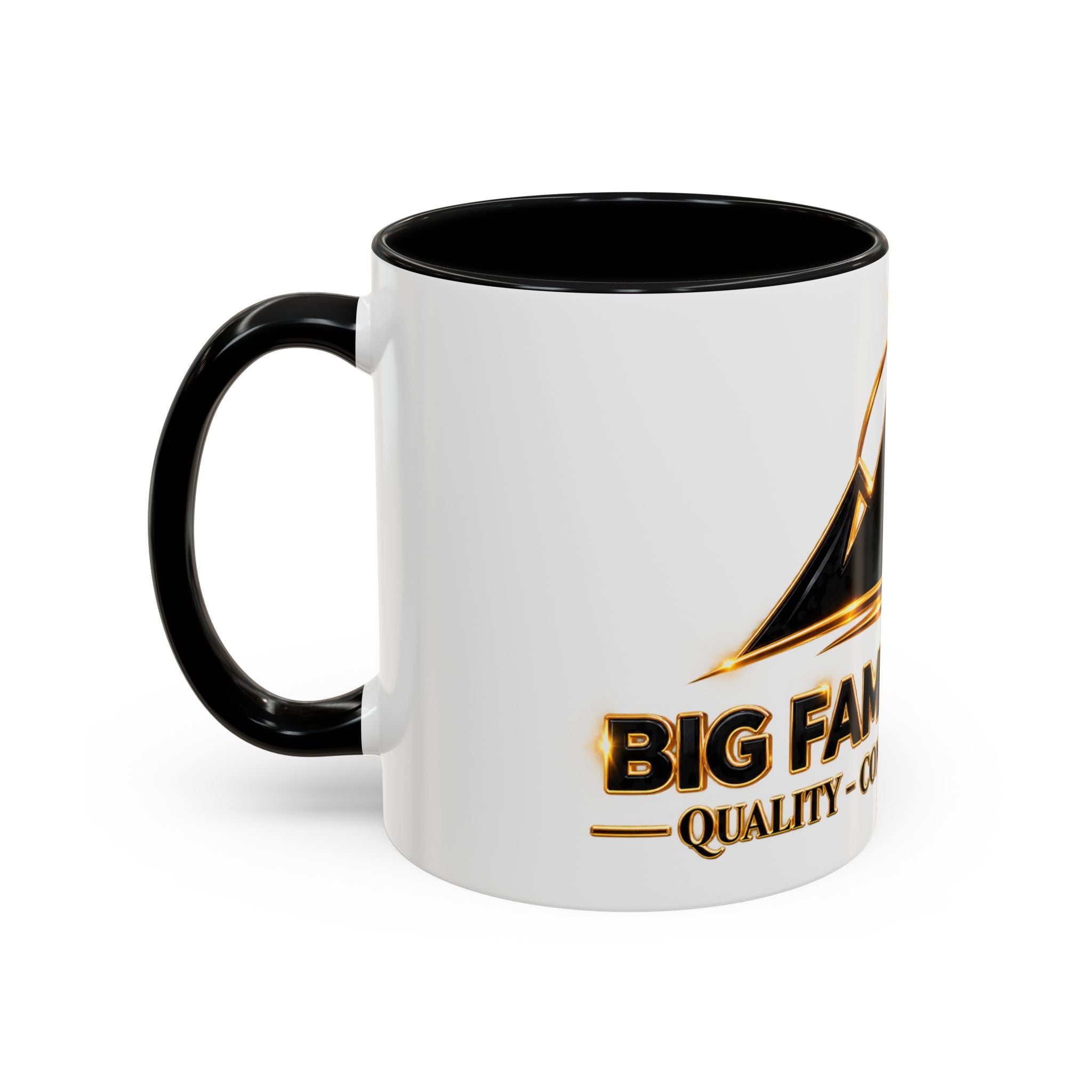 Branded Accent Coffee Mug — Elegant Mountain Logo 11/15oz
