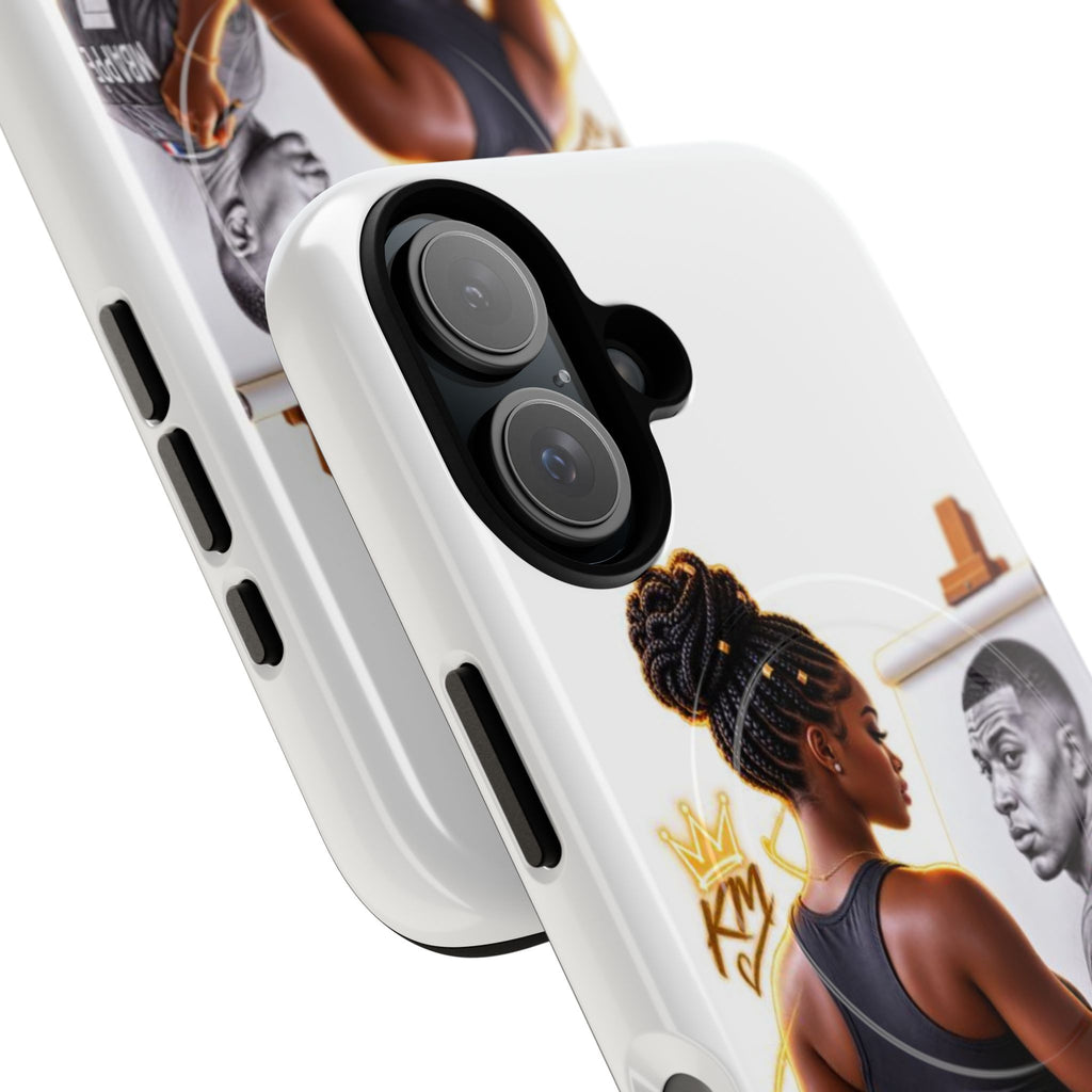 Tough Magnetic Case — Athletic Woman Painting Portrait Phone Cover (King Signature)