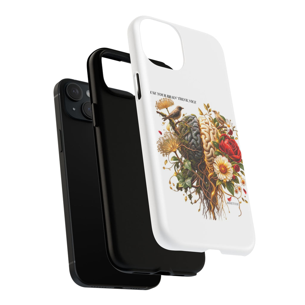 Phone Case — 'Use Your Brainy Think, Son' Floral Brain Magnetic Case