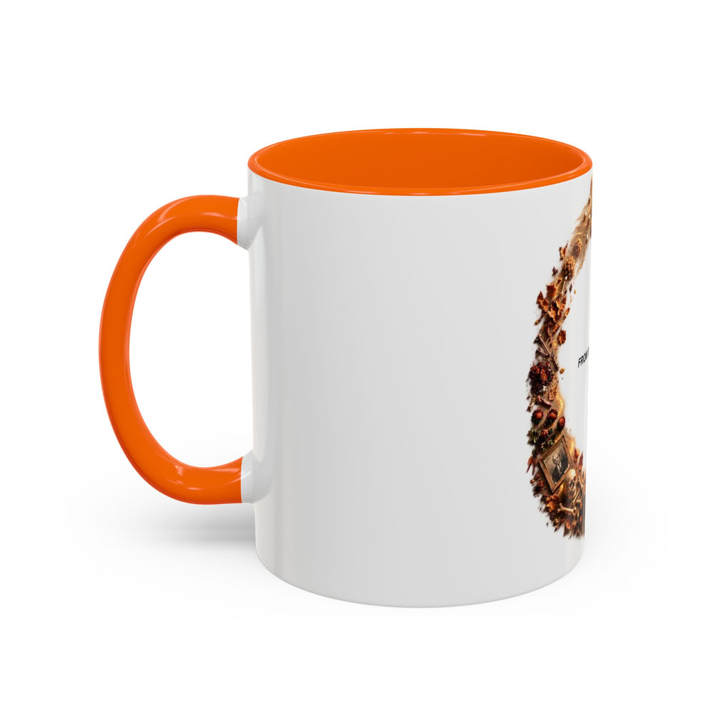 Coffee Mug — "From Birth to Rest" Illustrated Life Cycle Accent Mug