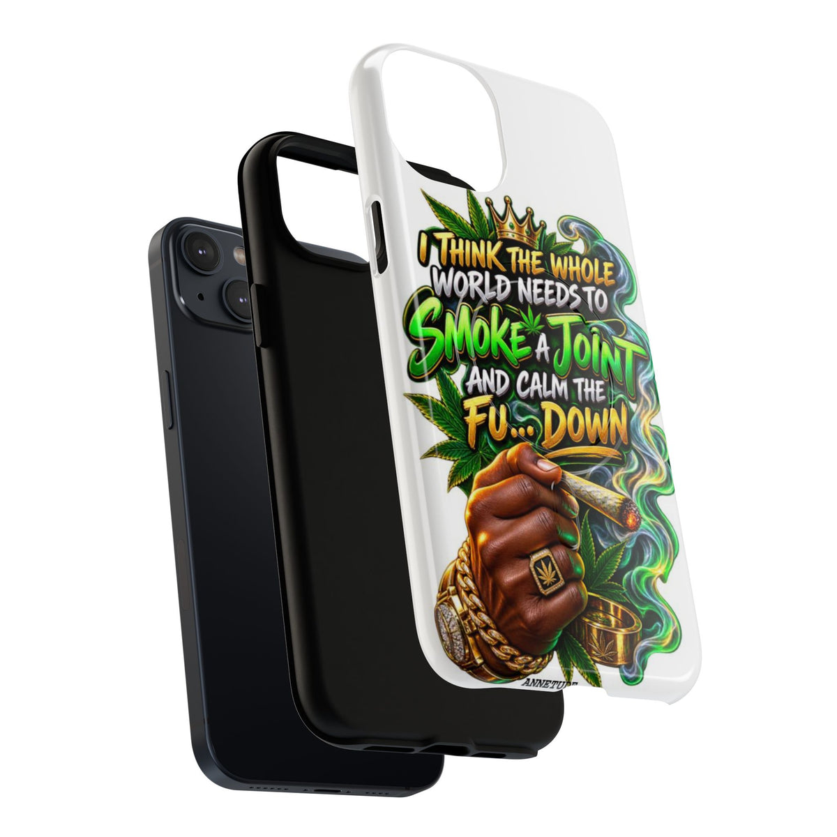 Phone Case — "Think the Whole World Needs to Smoke a Joint" Bold Marijuana Graphic Tough Magnetic Case