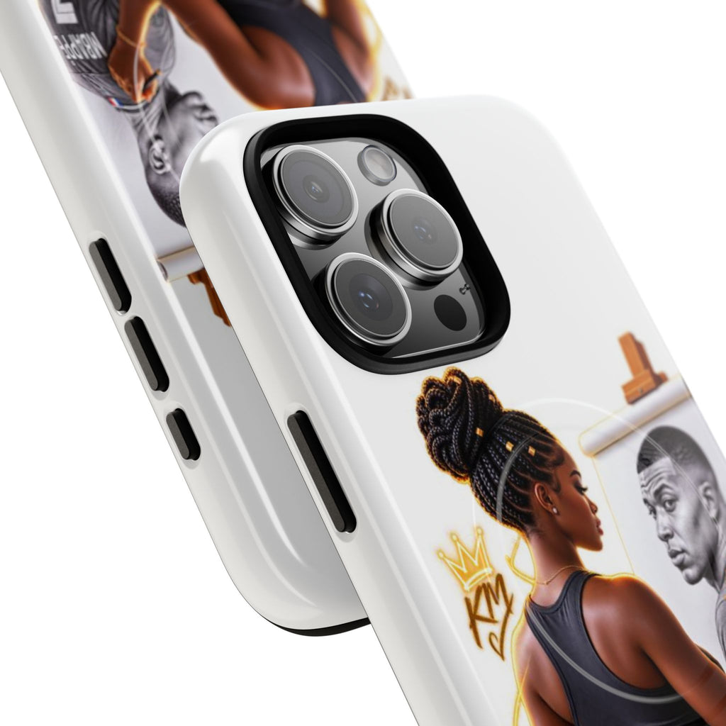 Tough Magnetic Case — Athletic Woman Painting Portrait Phone Cover (King Signature)