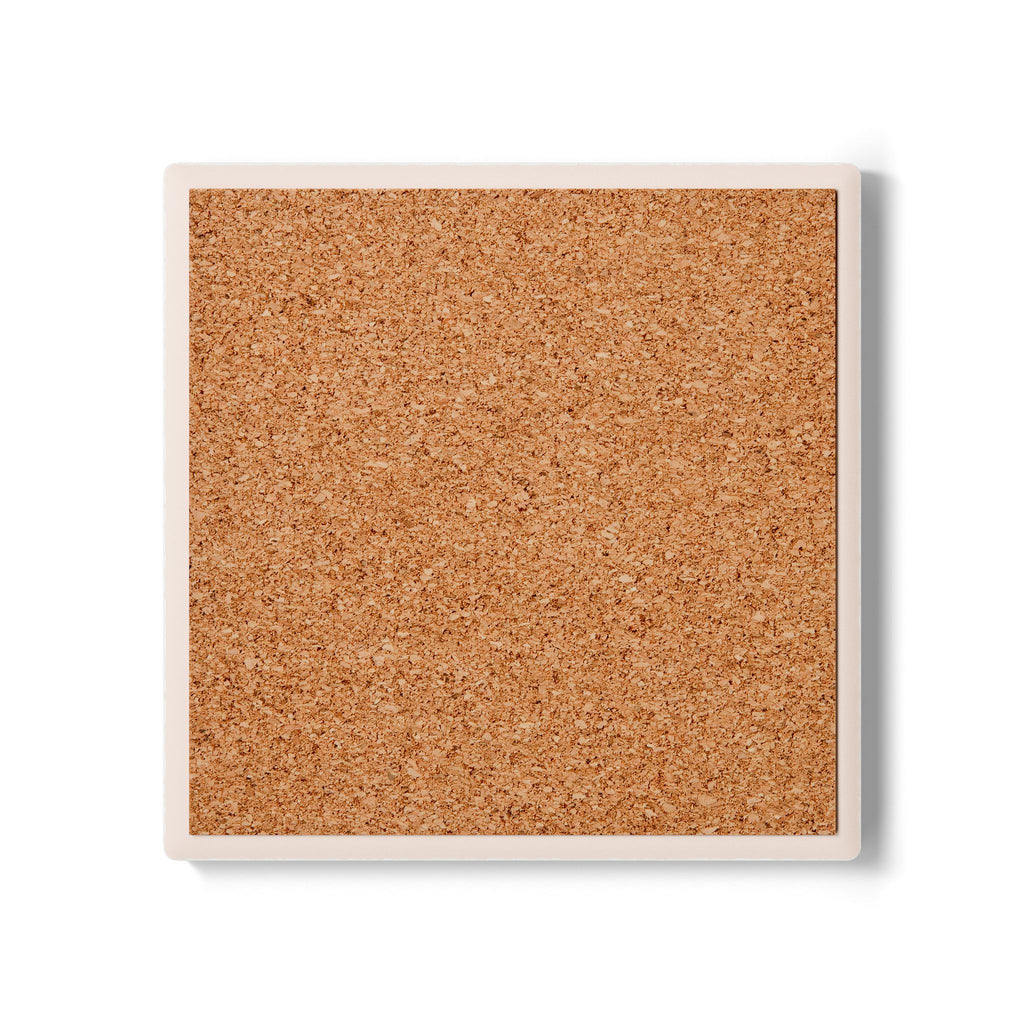 Vibrant Portrait Ceramic Coaster — Colorful Dreadlocks Design