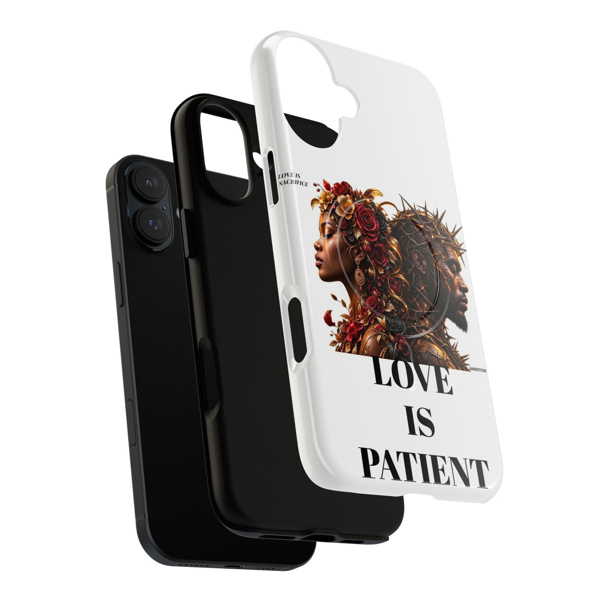 Phone Case — "Love Is Patient" Dual Portrait Magnetic Tough Case