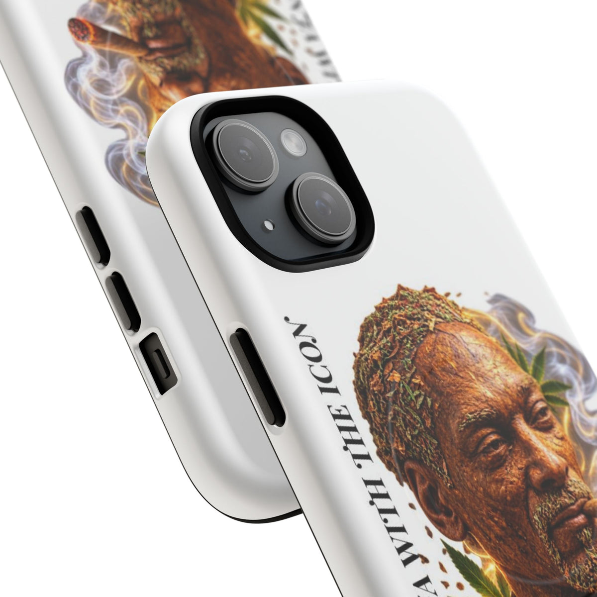 Rasta Icon Tough Magnetic Phone Case — 'Blazin' the Crazy' Smoky Portrait