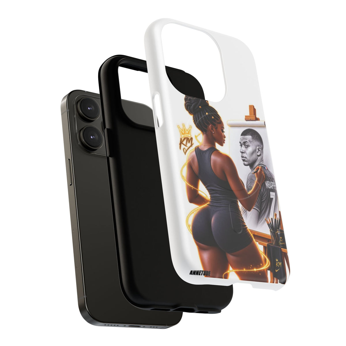 Tough Magnetic Case — Athletic Woman Painting Portrait Phone Cover (King Signature)