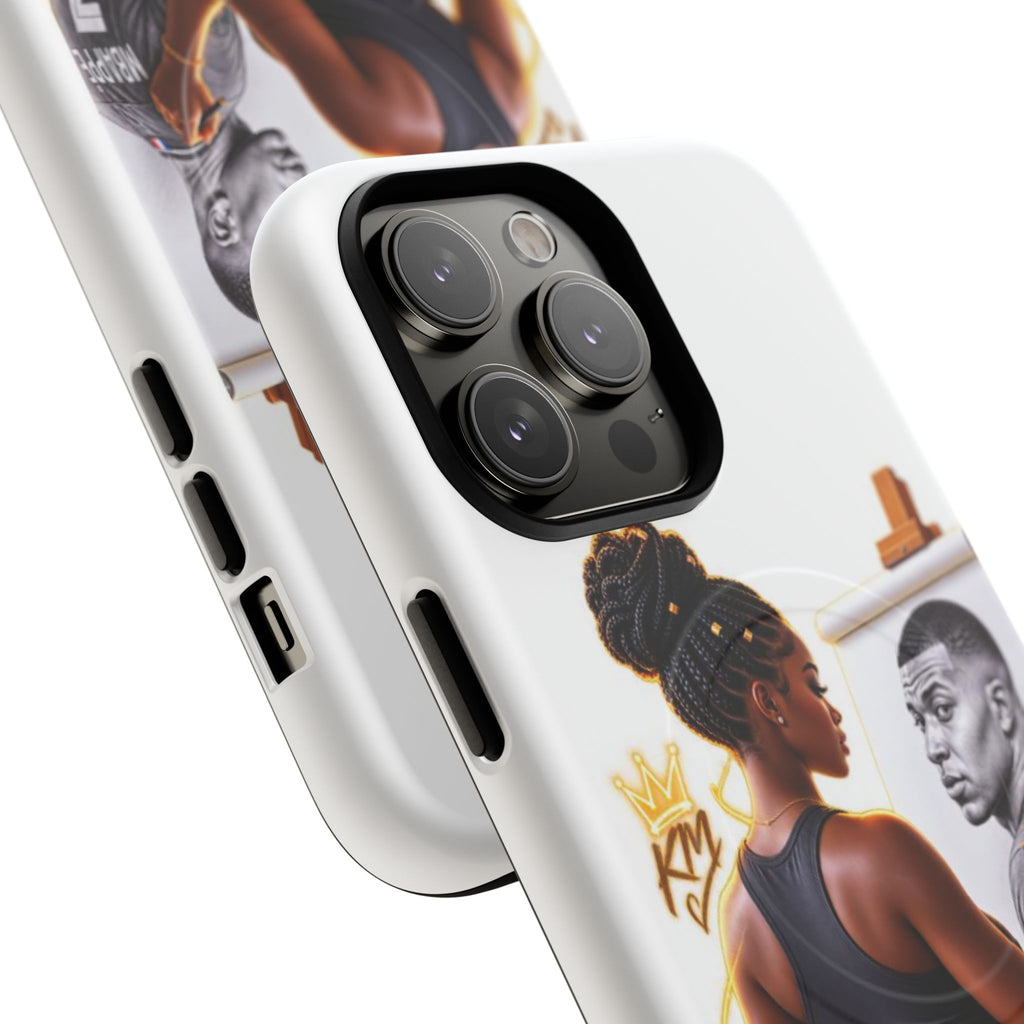 Tough Magnetic Case — Athletic Woman Painting Portrait Phone Cover (King Signature)