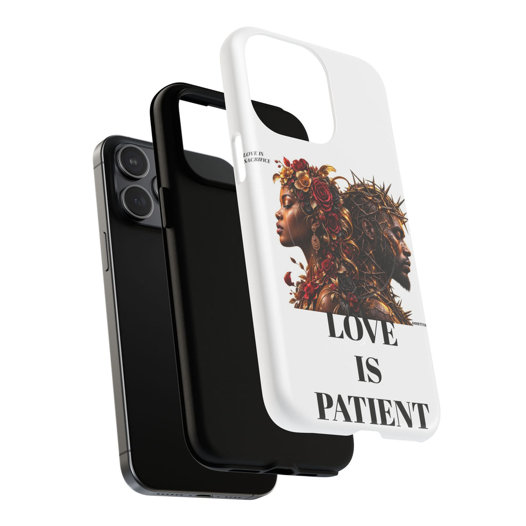 Phone Case — "Love Is Patient" Dual Portrait Magnetic Tough Case