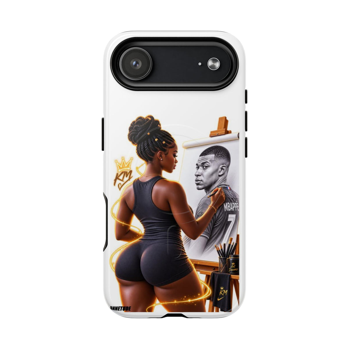 Tough Magnetic Case — Athletic Woman Painting Portrait Phone Cover (King Signature)