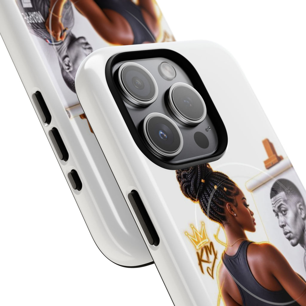 Tough Magnetic Case — Athletic Woman Painting Portrait Phone Cover (King Signature)