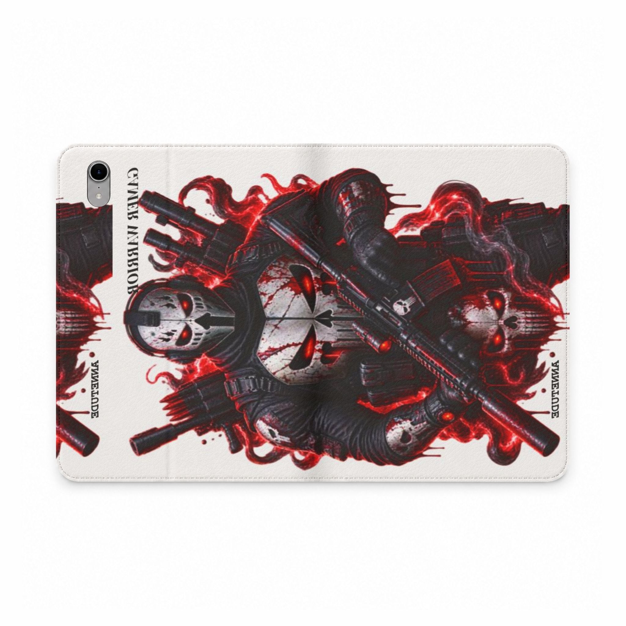 Tablet Case — Red & Black Skull Soldier Tactical Folio