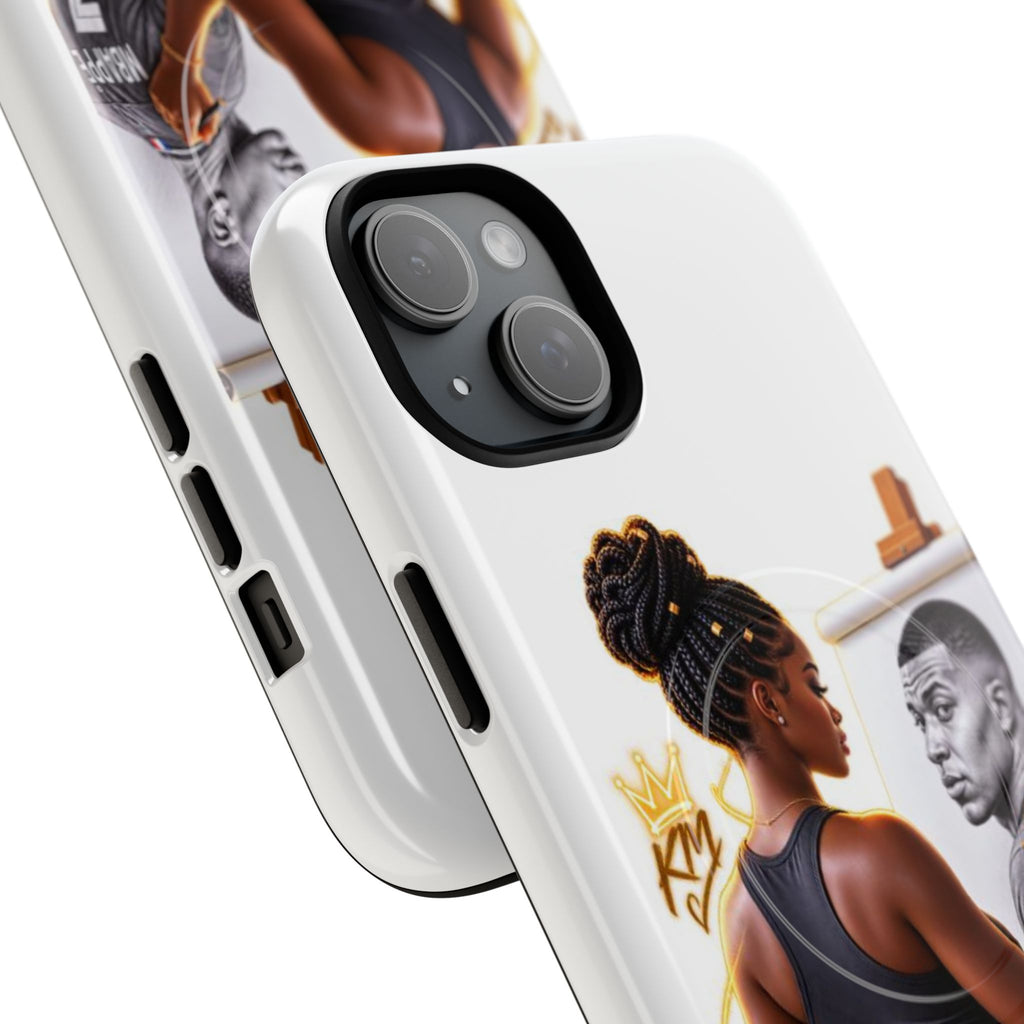 Tough Magnetic Case — Athletic Woman Painting Portrait Phone Cover (King Signature)