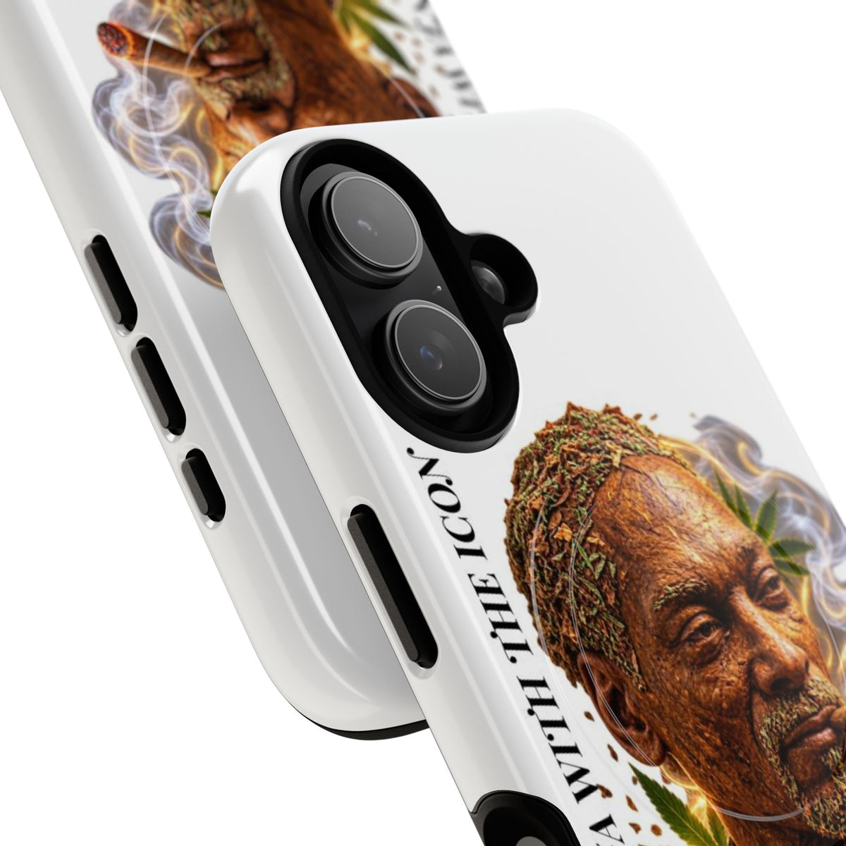 Rasta Icon Tough Magnetic Phone Case — 'Blazin' the Crazy' Smoky Portrait