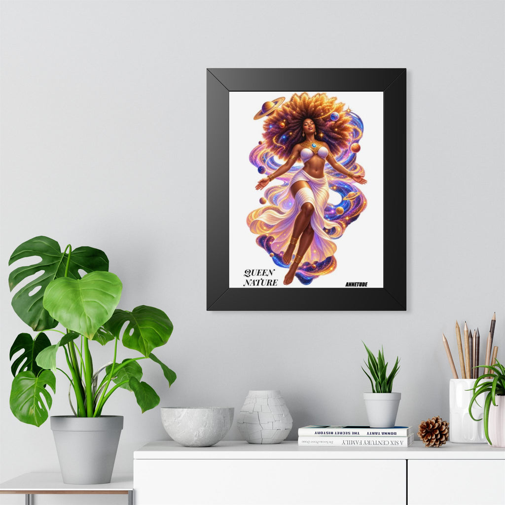 Queen of Nature Framed Poster — African Goddess Art Print